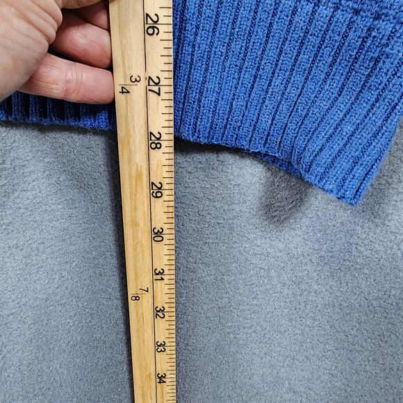 Polo Ralph Lauren Mens Sweater Extra Large Blue Henley Mock Neck Cotton Office - Picture 5 of 14